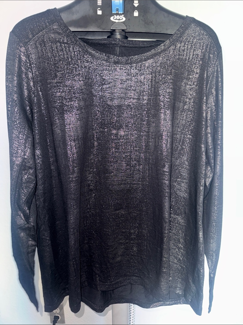 a.n.a Black Shimmer Crew Neck Sweater